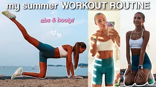 my summer WORKOUT ROUTINE 2023! (10 minutes abs & booty)