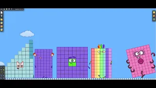 Algodoo fun with numberblocks part 3 0-100 Yaaaaa