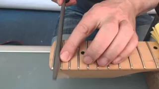 How to scallop a fret board - The first fret