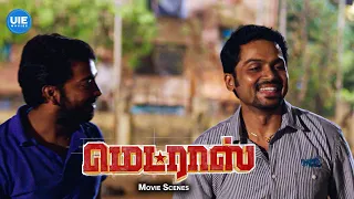 Madras Movie Scenes | Karthi and Kalaiyarasan take on a gang | Karthi | Catherine Tresa