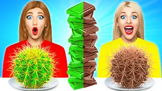 Челлендж: Шоколадная vs Обычная еда | Кто доест, тот победит! 100 слоев шоколада от Multi DO Fun