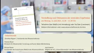 Universitätsmedizin zwischen Wissenschafts- und Gesundheitssystem | Pressegespräch 12.07.2021