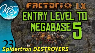 Factorio 1.X Entry Level to Megabase 5 - 23 - SPIDERTRON DEATH SQUAD! - Guide, Tutorial