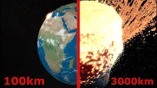 Planetary collision simulations  - from an asteroid to a Mars-sized planet
