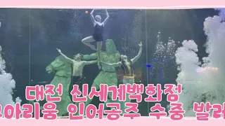 대전 신세계백화점 아쿠아리움 인어공주 수중 발레쇼 감상해보세요