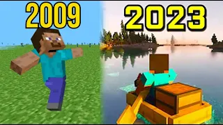 Minecraft evolution 2009-2023