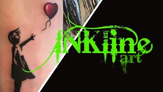 Tattoo REAL TIME - Banksy style tattoo - INKLINE ART