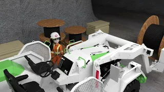 Kovatera Cable Reeler Animation | Underground Mining Utility Vehicles
