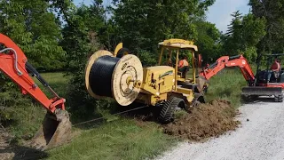 Broke the Plow Out, Running in Fiber Optic!