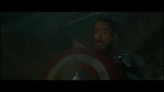 Tony Helps Steve Get Up // Iron Man With Cap's Shield | Avengers: Endgame [Blu-Ray HD]