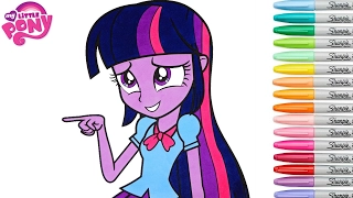 My Little Pony Coloring Book Twilight Sparkle Equestria Girls MLP MLPEG EQG Rainbow Splash rscb