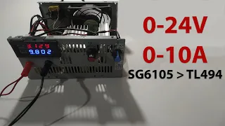 Особенности изготовления регулируемого БП из АТХ на SG6105. Замена на TL494