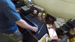Installing pistol grip onto Mossberg 500 12-gauge shotgun