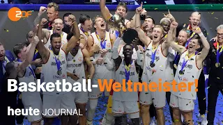 heute journal 10.09.23 Nachbeben Marokko, deutsche Basketballer gewinnen WM, Aus für Flick (english)