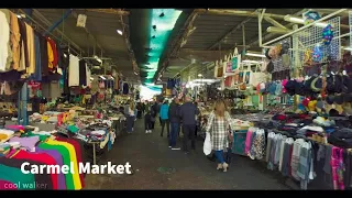 Tel Aviv, Walk from Carmel Market to LEWINSKY Market [4K]