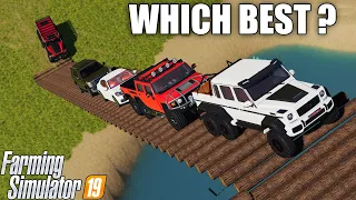 LEGEND OF MODS ! WHICH BEST CAR MODS ? SUSPENSION TEST HARD WOOD RAMP ! Farming Simulator 19