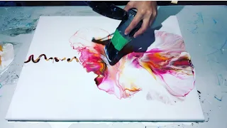 #117 - Orange, Copper & Rose..OH MY!! | Acrylic Pouring | Fluid Artist | Dutch Pour