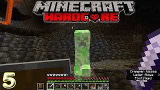 Incredibly Dangerous Caving Adventure | Lots of Combat, Creepers & Skeletons Minecraft Hardcore Ep 5