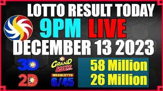 Lotto Result Today December 13 2023 9pm | #lottoresulttoday