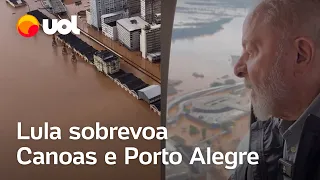 Enchentes no RS: Lula, Pacheco, Lira e Fachin sobrevoam áreas atingidas