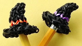 Rainbow Loom Charms Halloween Witch Hat / Loom Bands Pencil Topper Charm