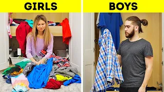 BOYS VS GIRLS || REAL DIFFERENCES AND FUNNY SITUATIONS