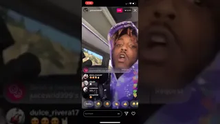 Juice Wrld Listening to Rental on IG Live