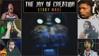 Gamers Reactions to the First Jumpscare ft. Animatronics | The Joy Of Creation: Story Mode