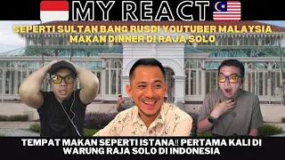 WAHH YOUTUBER MALAYSIA UDAH MERASA SEPERTI SULTAN DI WARUNG RAJA SOLO INDONESIA