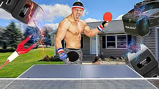 High Voltage TASER Ping Pong Contest *WINNER GETS HOUSE* | Bodybuilder VS Table Tennis Competition