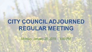 Malibu City Council Meeting January 28, 2019
