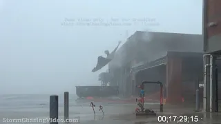 Hurricane Delta, Cameron Parish, LA, Creole, LA - HD Stock Footage - 10/9/2020