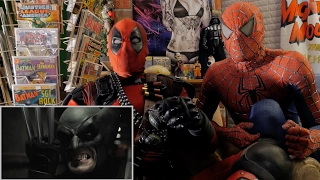 BATMAN VS WOLVERINE - REACTION SPANDEX - WITH SPIDER-MAN AND DEADPOOL