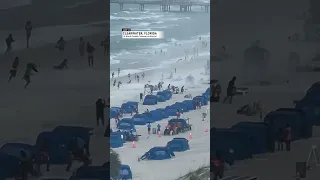 Waterspout tosses chairs and umbrellas on Florida beach | AccuWeather