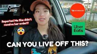 Can you make a living off Uber Eats and Door Dash? Driver Ride Along | Report order not received?