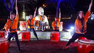 Mugen Taiko Dojo display team perform 'Todoroki' by Perth riverside for the Chinese New Year 2020