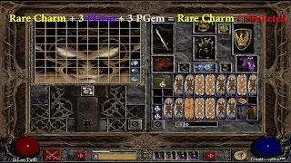 Diablo 2 - How to get Rare Charm 1 socketed by Horadric Cube, item diablo2