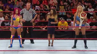 Sasha Banks Vs Charlotte Flair Campeonato Femenino Raw - WWE Raw 25/07/2016 (En Español)