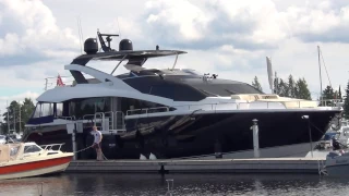 Sunseeker 86 Yacht at Kuopio city center harbor 🛥️ Finnish Lakeland Finland 🛳️ Jahti Kuopion Satama