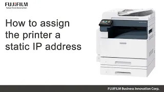How to assign the printer a static IP address