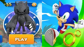 Sonic Dash Racing Game - BLACK WEREHOG - New Character Fan Made - All Characters Unlocked Gameplay