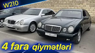 4 göz W210 kuza 4 fara Mercedeslərin bugünə olan qiymətləri ▶️@masinbaz @tajafarov◀️