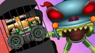 Haunted House Monster Truck | Good vs Evil | Vehicle Battles Video For Kids