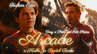 Arcade x Kabhi Jo Badal Barse Ft. IRON MAN  AND SPIDER-MAN [ TONY x PETER Edit ] Sad Edit Status