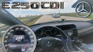 Mercedes-Benz E 250 CDI W212 | TOP SPEED & 100-200 kmh ACCELERATION on german Autobahn | re-test