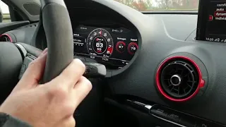 Audi RS3: 80-300 km/h on German Autobahn