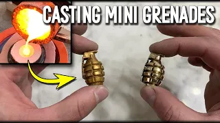 Casting Mini Metal Hand Grenades From Solid Bronze - DIY Bronze Casting