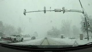 Driving around Longmont CO during Winter Storm Xylia - 3/14/21