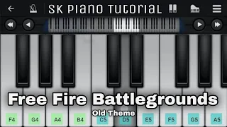 Free Fire Battlegrounds Ost - Old Theme - Piano Tutorial | Free Fire Tune | Perfect Piano