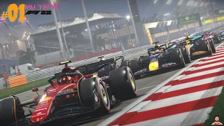 F1 2022 - MY TEAM - GP DO BAHREIN 50% - COMEÇO NUNCA É FACIL - EP 01 - G29